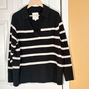 Aerie Black and White Striped Women's Sweater